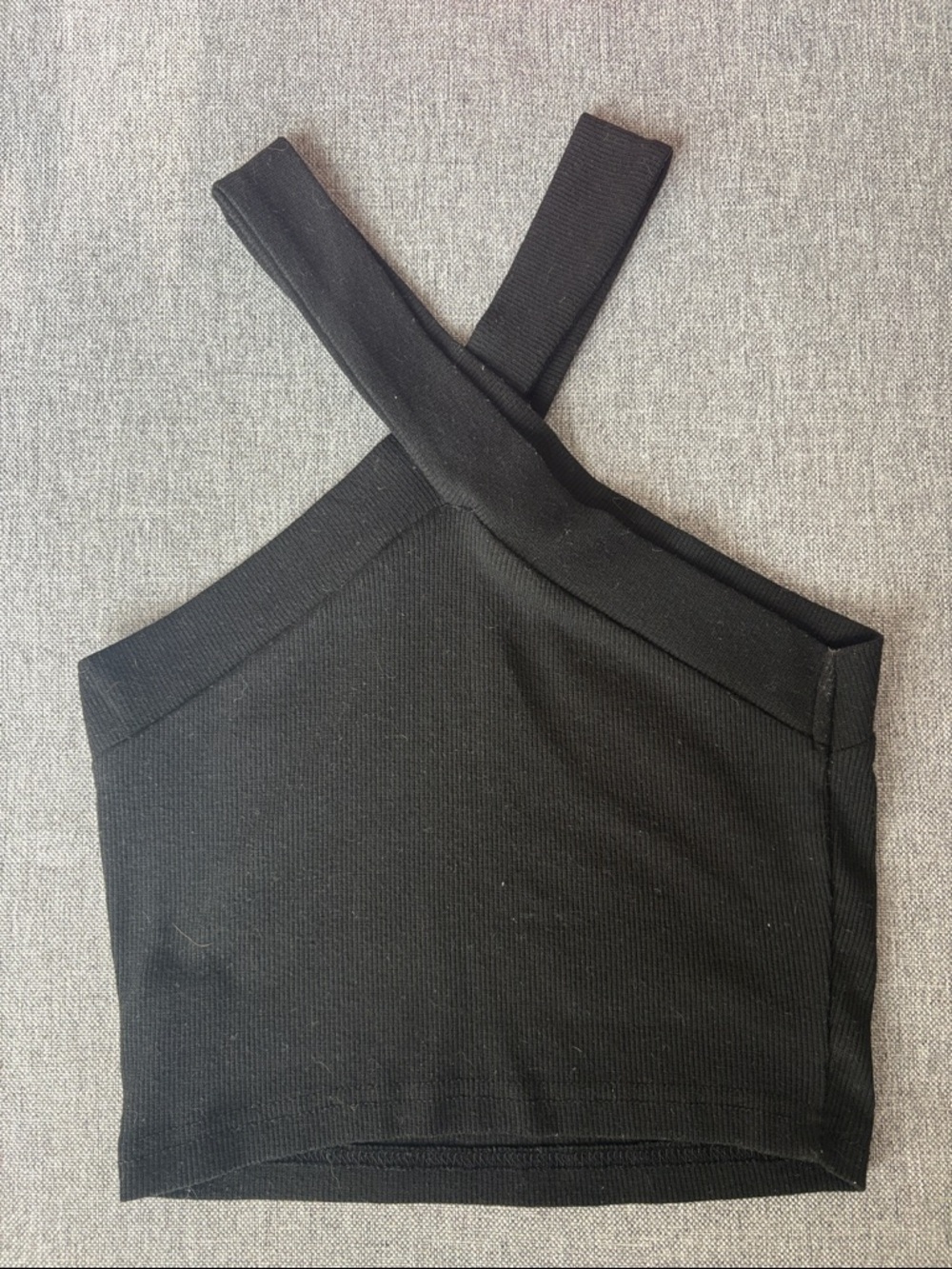 Amazon Black Cross-Strap Crop Top